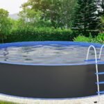 Contenedores Ejido Piscina a Parete Acciaio 350x120 cm Antracita
