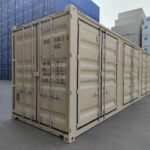 Contenedores Ejido Contenitore Marittimo 40 Piedi Open Side Beige
