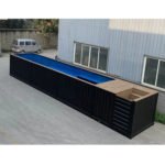 Contenedores Ejido SP03 Contenitore Piscina Acciaio Galvanizzato 11,8 m Nero