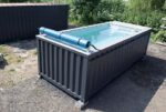 Contenedores Ejido Piscina Contenitore 20 Piedi Jet Natación Grigio - immagine 3