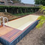 Contenedores Ejido Piscina Contenitore 20 Pies Semi-Enterrata Plateato