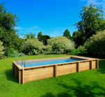 Contenedores Ejido Piscina Box Compatta Dorado Metal e Legno Rettangolare