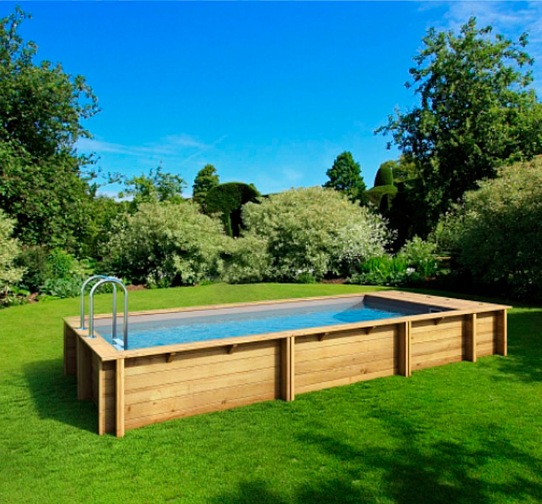 ere.png Contenedores Ejido Piscina Box Compatta Dorado Metal e Legno Rettangolare - immagine 1