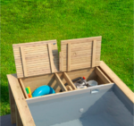 Contenedores Ejido Piscina Box Compatta Dorado Metal e Legno Rettangolare - immagine 5